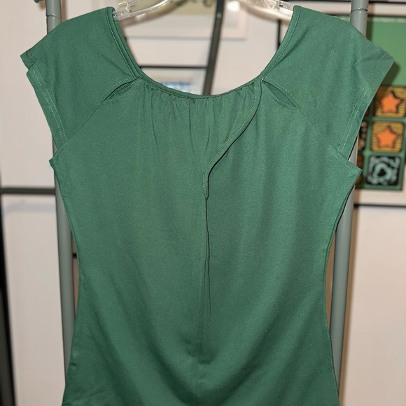 Voodoo Vixen Tops - Unique Vintage Green keyhole top